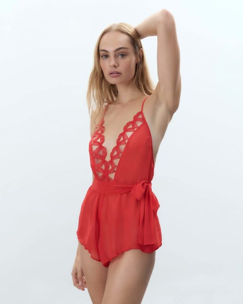 Bluebella Annabel teddy in red - view 1