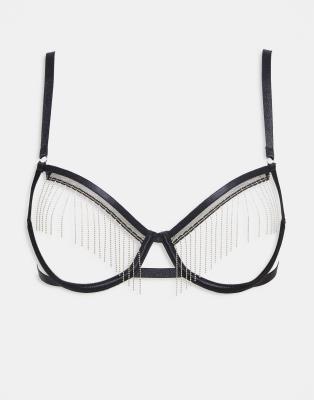 MODSGUE Rave Outfit da donna y reggiseni e slips erotici lingerie bassa