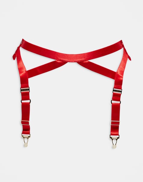 Bluebella Ariana suspender in red - view 1