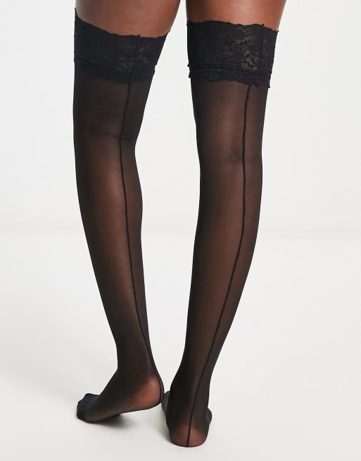 Bluebella backseam stockings in black ASOS