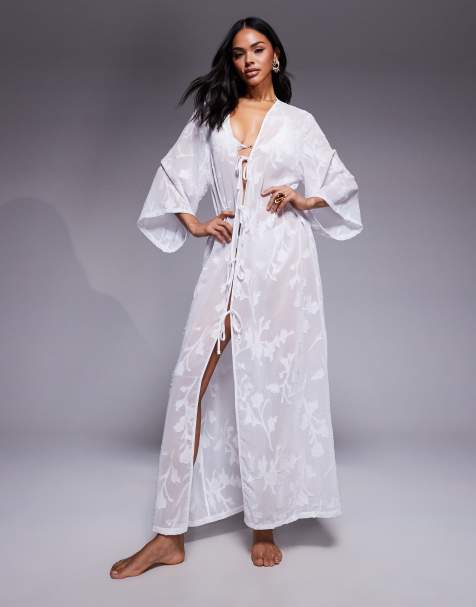 Bluebella Darla kaftan in white - view 1