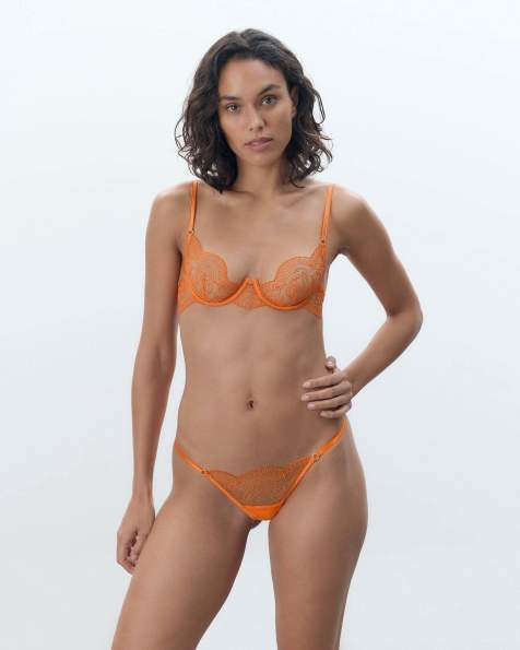 Bluebella Leliana thong in orange peel/sheer - view 1