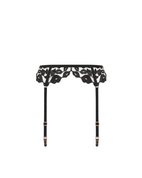 Bluebella Marian suspender in black/sheer - view 1
