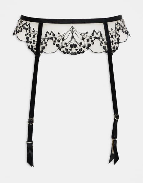 Bluebella Marisa suspender in black/sheer - view 1