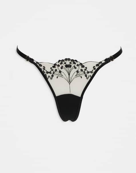 Bluebella Marisa thong in black/sheer