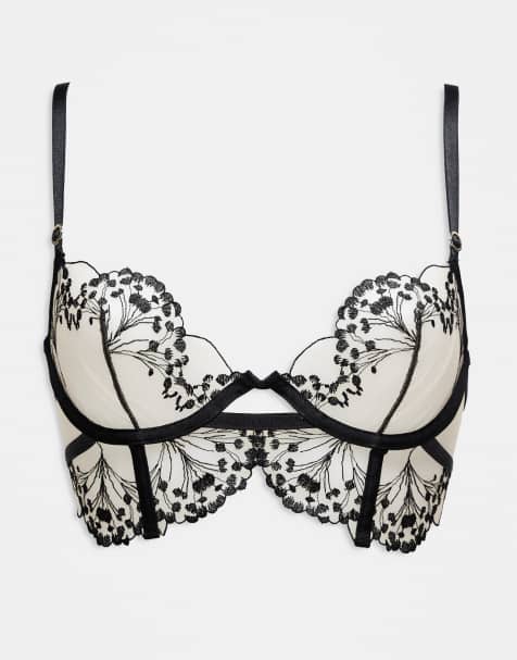Bluebella Marisa wired bra in black/sheer - view 1