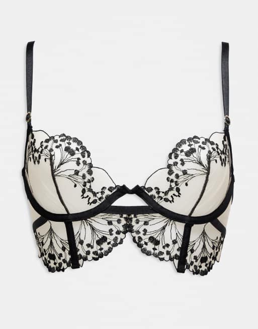 Bluebella Marisa wired bra in black/sheer
