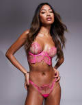 [Bluebella] Bluebella Marissa lace lingerie thong in pink 14 PINK