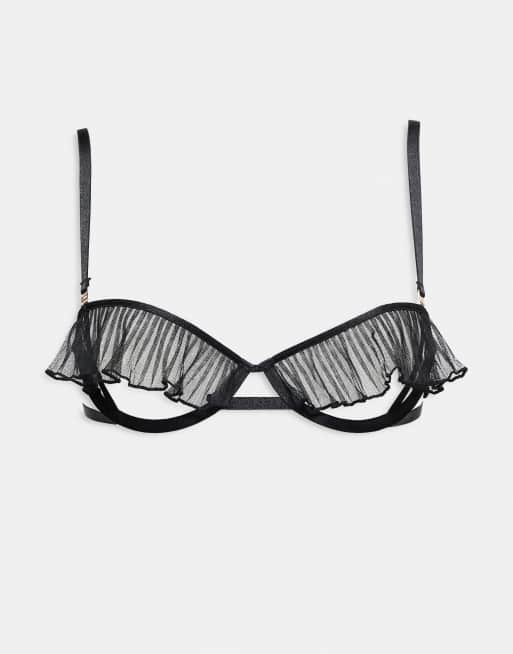 Bluebella Matisse Semi-Open Wired Bra in black, 3 of 5