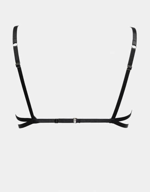 Bluebella Matisse Semi-Open Wired Bra in black, 4 of 5