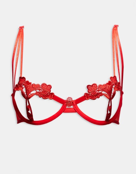 Bluebella Nova wired bra in red - view 1
