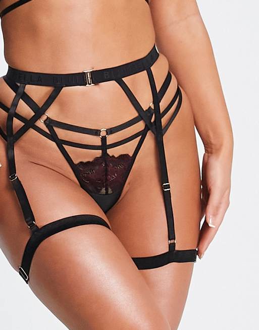 Bluebella – Oslo – Svart underklädesset i skir mesh med elastiska detaljer och ton-i-ton-logga, 3 av 3