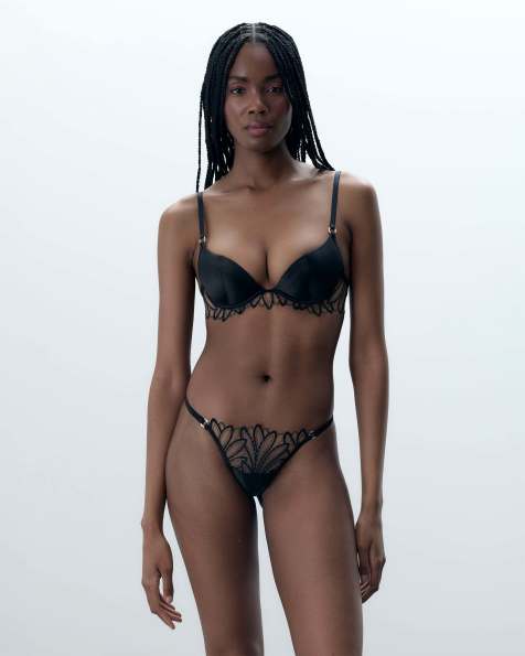 Bluebella Pavlina wired moulded bra in black/sheer - view 1