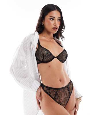 Bluebella Seraphim wired lace bra in black