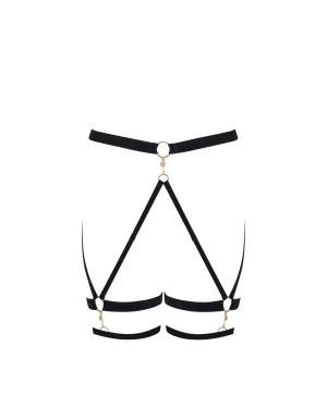 Bluebella Simone Sexy Thigh Harness in Black & Gold