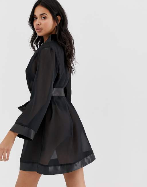 Bluebella – Svart kimono med skärp , 2 av 4