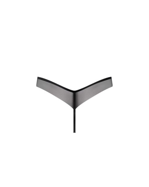 Bluebella Verona Luxury Satin Thong in Black, 3 of 4