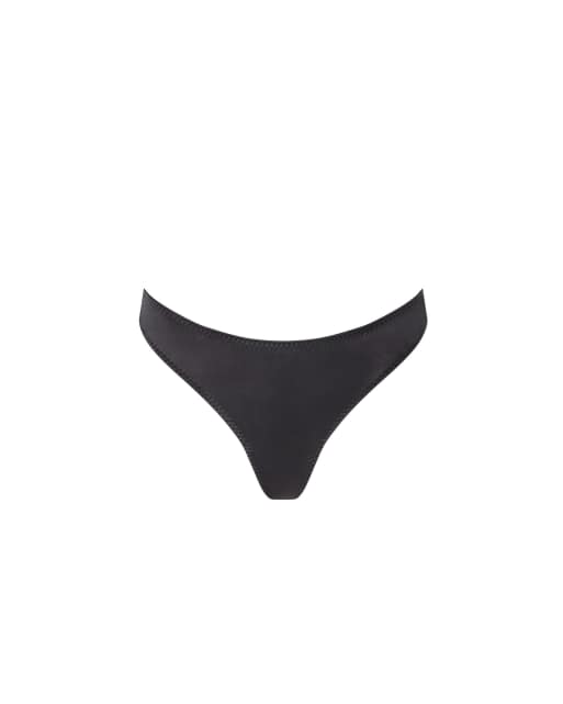 Bluebella Verona Luxury Satin Thong in Black, 4 of 4