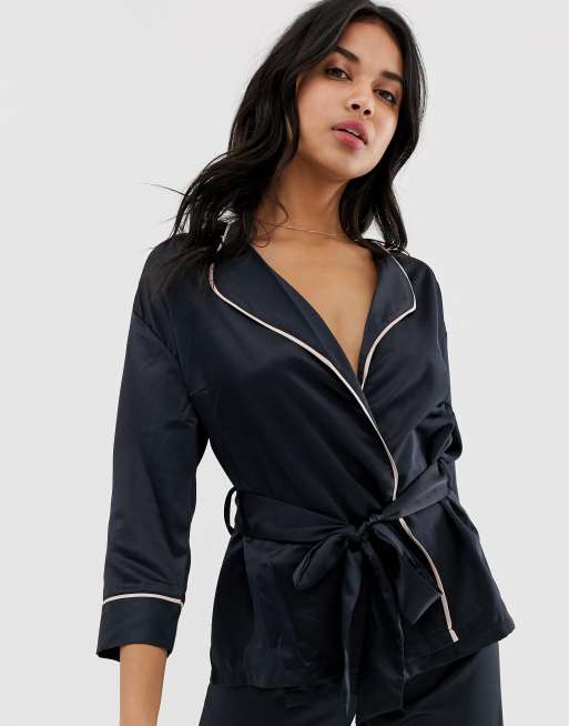 Bluebella Wren Satin Kimono Pajama Set