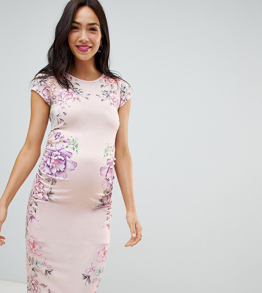 Bluebelle Maternity bodycon floral dress-Multi