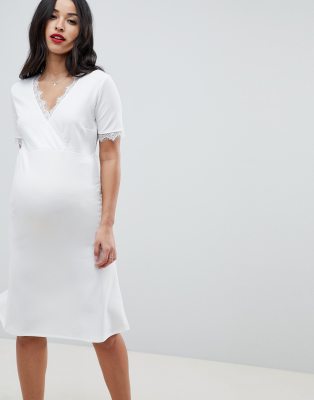 asos maternity wrap dress