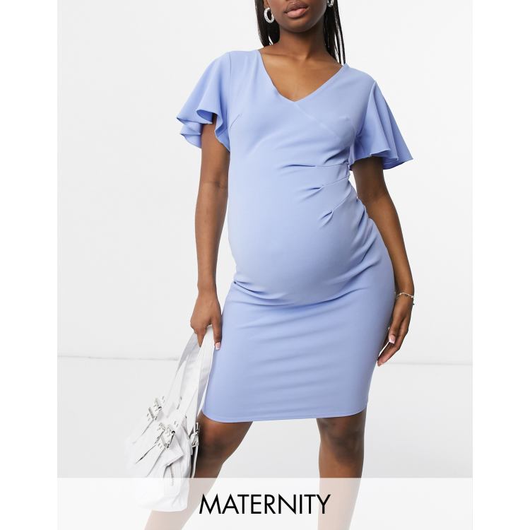 Baby blue bodycon maternity hot sale dress