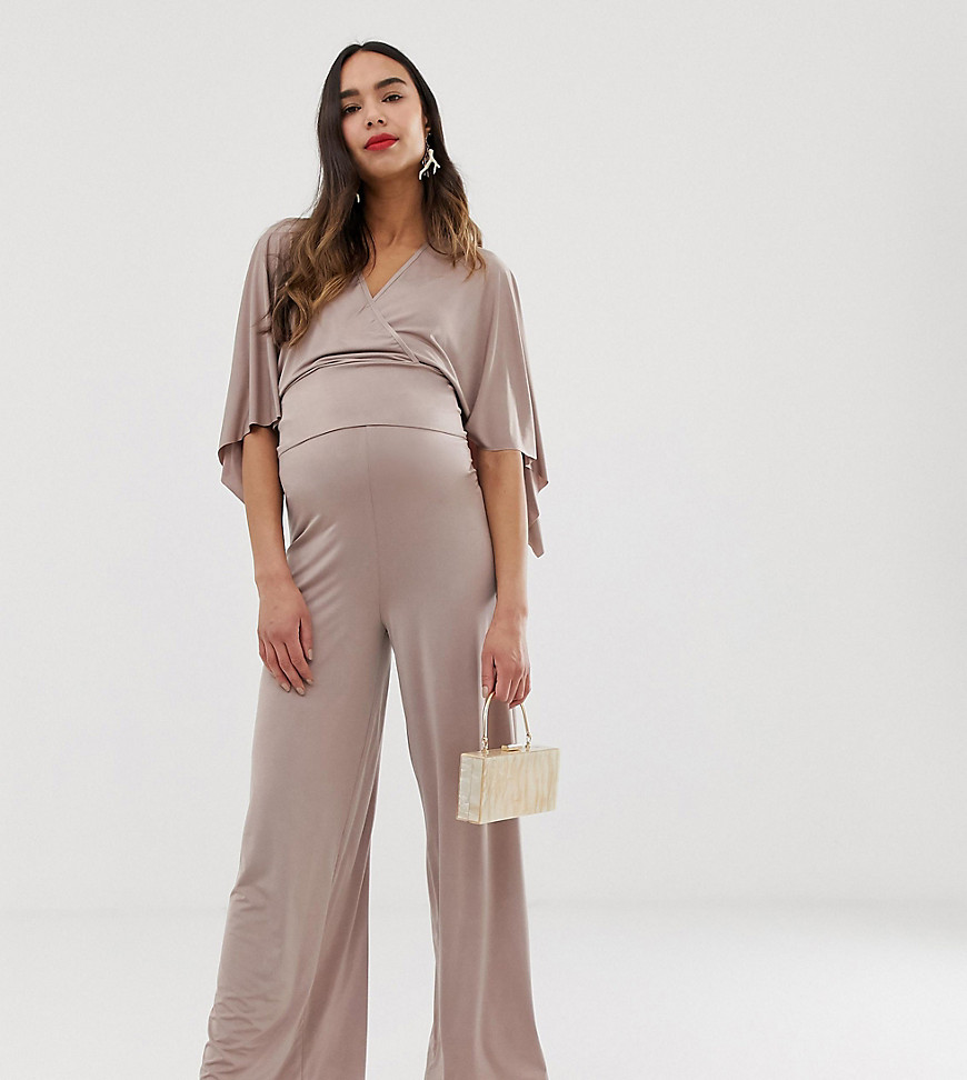 Blume Maternity - Combi-set - Jersey broek met wijde pijpen in mauve-Paars