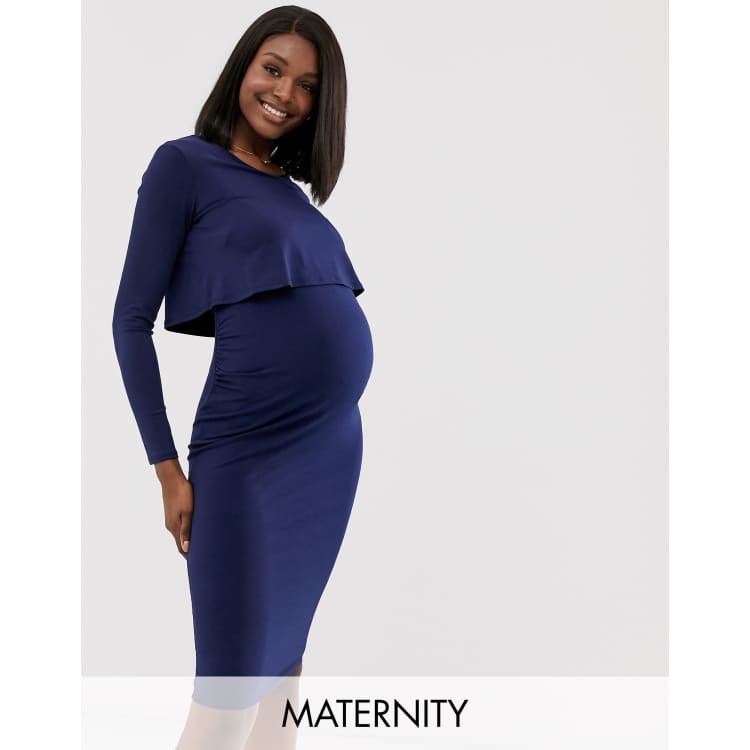 Asos blue 2024 maternity dress