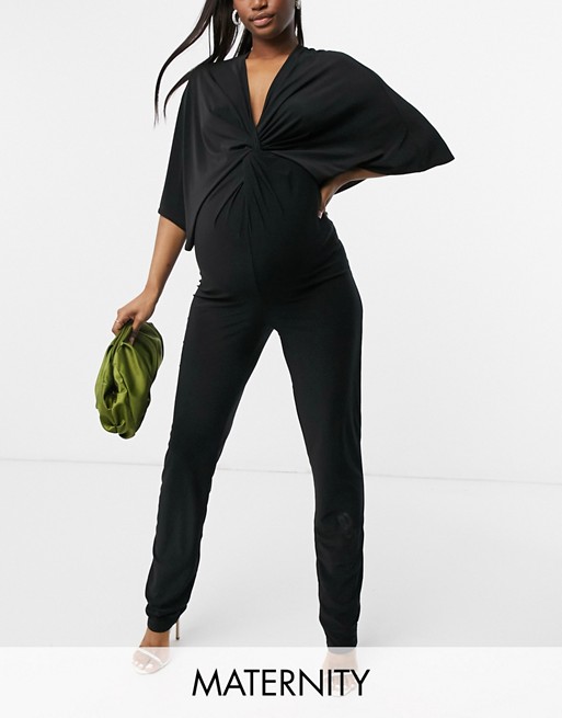 Blume Maternity jumpsuit with knot detail in black