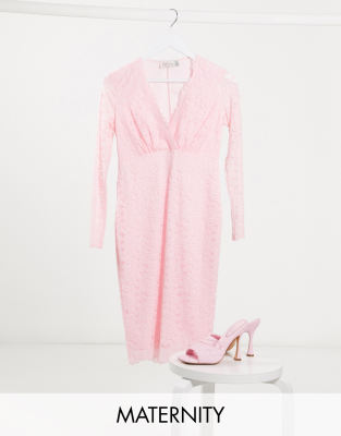 baby pink dress midi