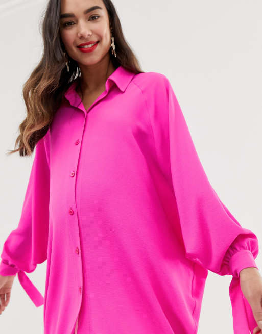 Oversized hot sales pink shirt