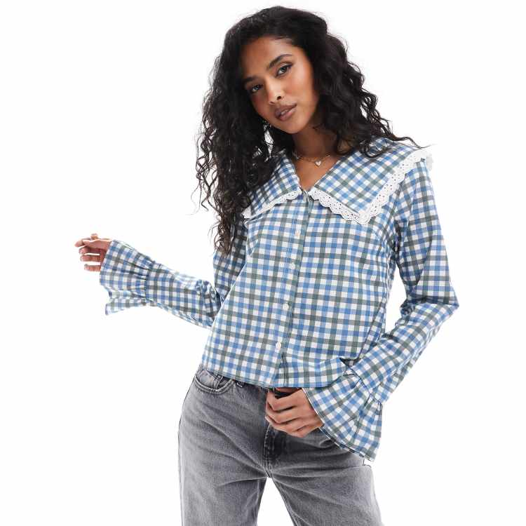 Blusa cuello babero on sale