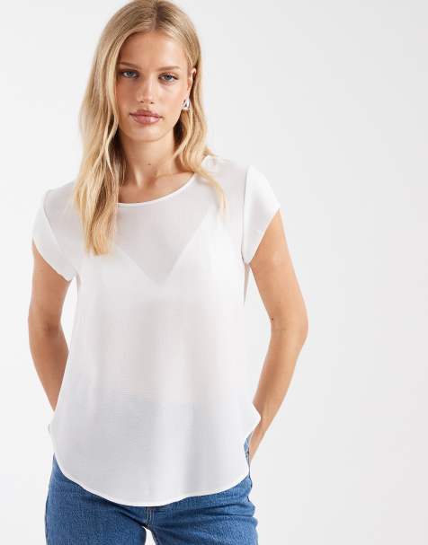 Blusa blanca con cremallera en la espalda de Only - view 1