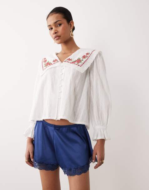 Blusa blanca con detalle bordado Eloise de Nobody's Child - view 1