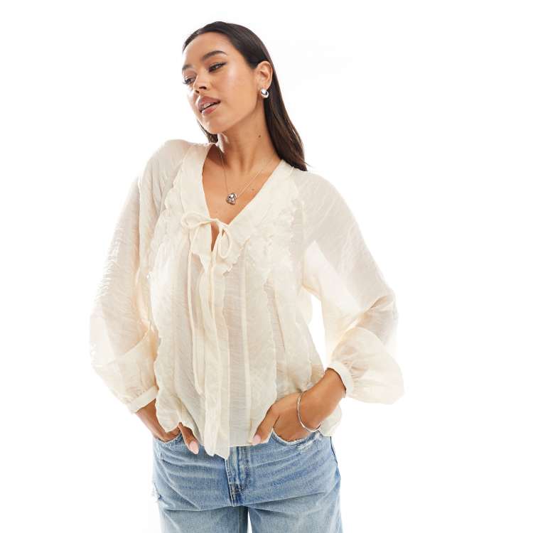 Blusas blancas mujer mango hotsell