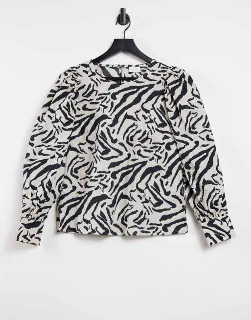 Blusa con estampado de cebra de Vila