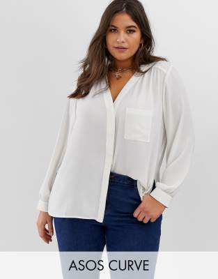 camisa blanca mujer asos
