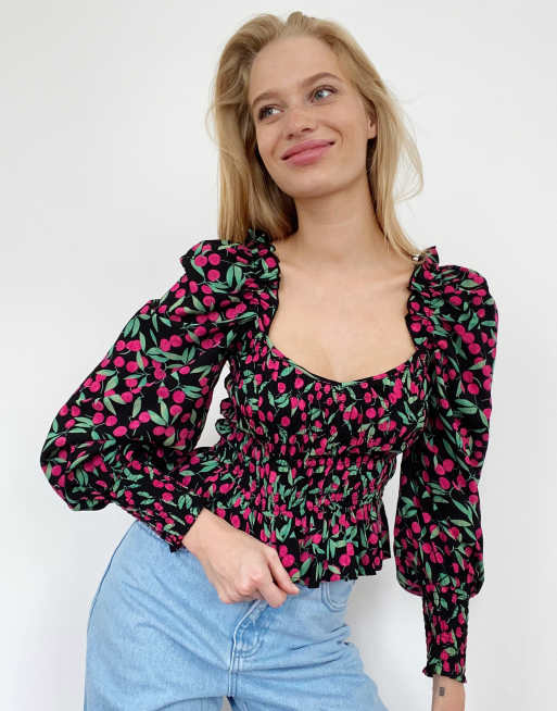 Blusa discount de cerezas