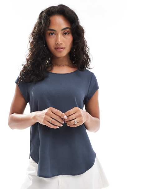 Blusa gris pizarra con cremallera trasera de ONLY - view 1