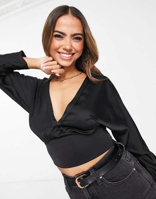 Blusa negra con cuello de pico de Pimkie, 3 de 4