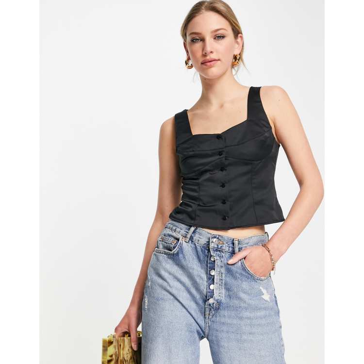 Blusa shop negra lisa