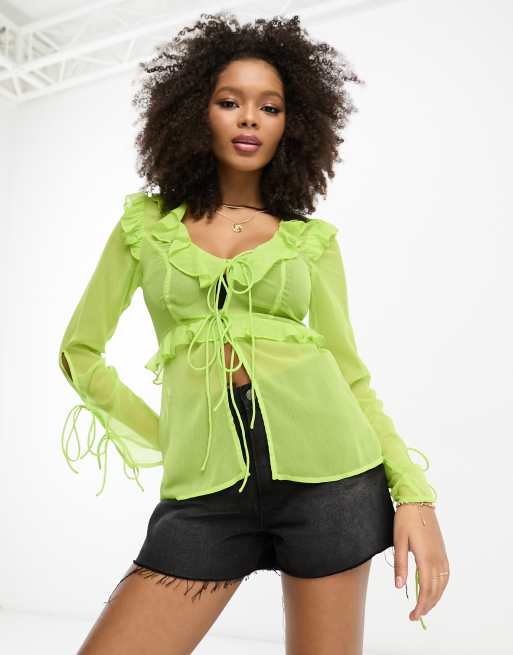 Modelos de sale blusa neon