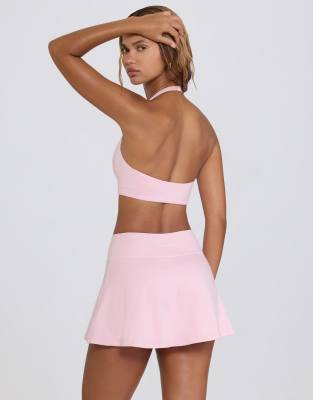 Bo+tee Bo + Tee Cross Over Mini Skirt In Pink