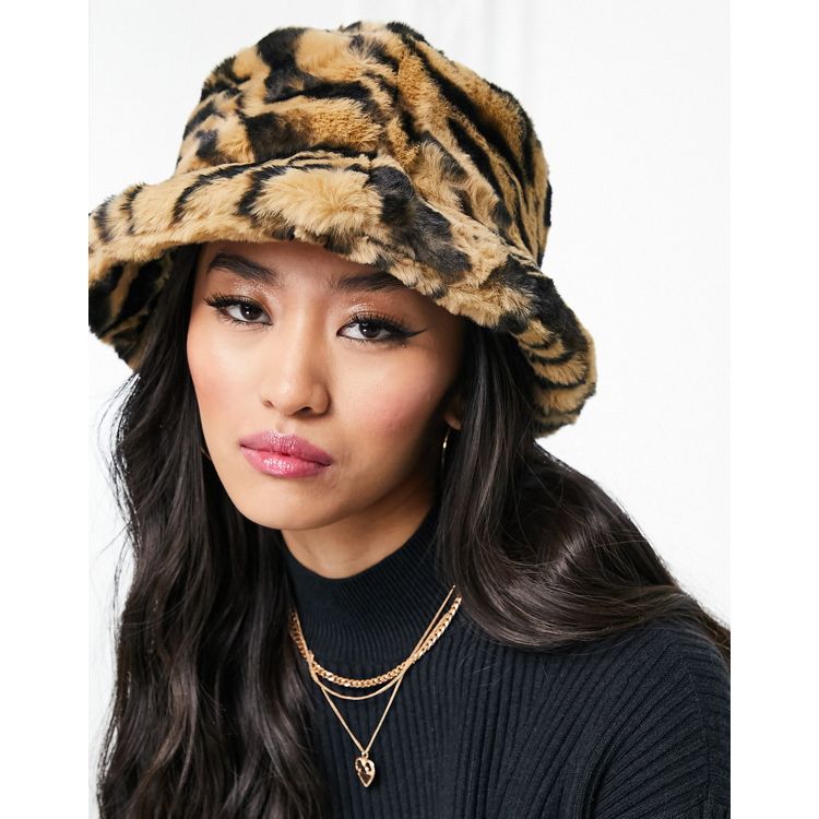 Faux Fur Bucket Hat Camel – Front Row Fashions