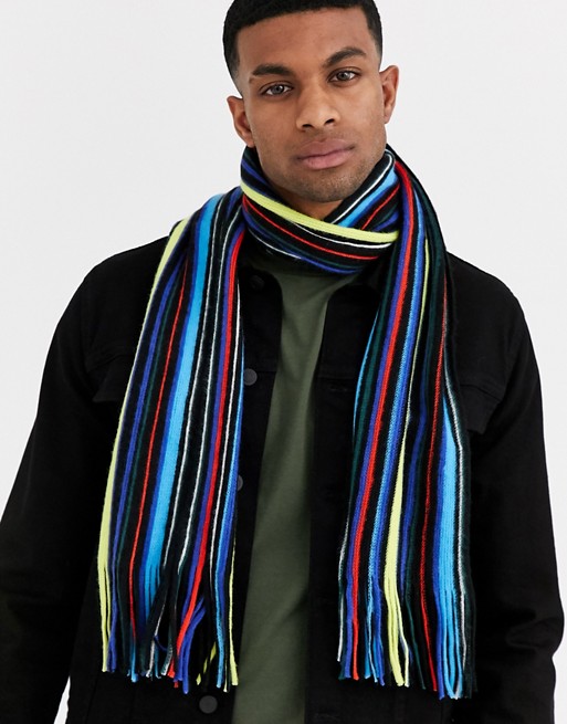 Boardmans border stripe scarf in multi
