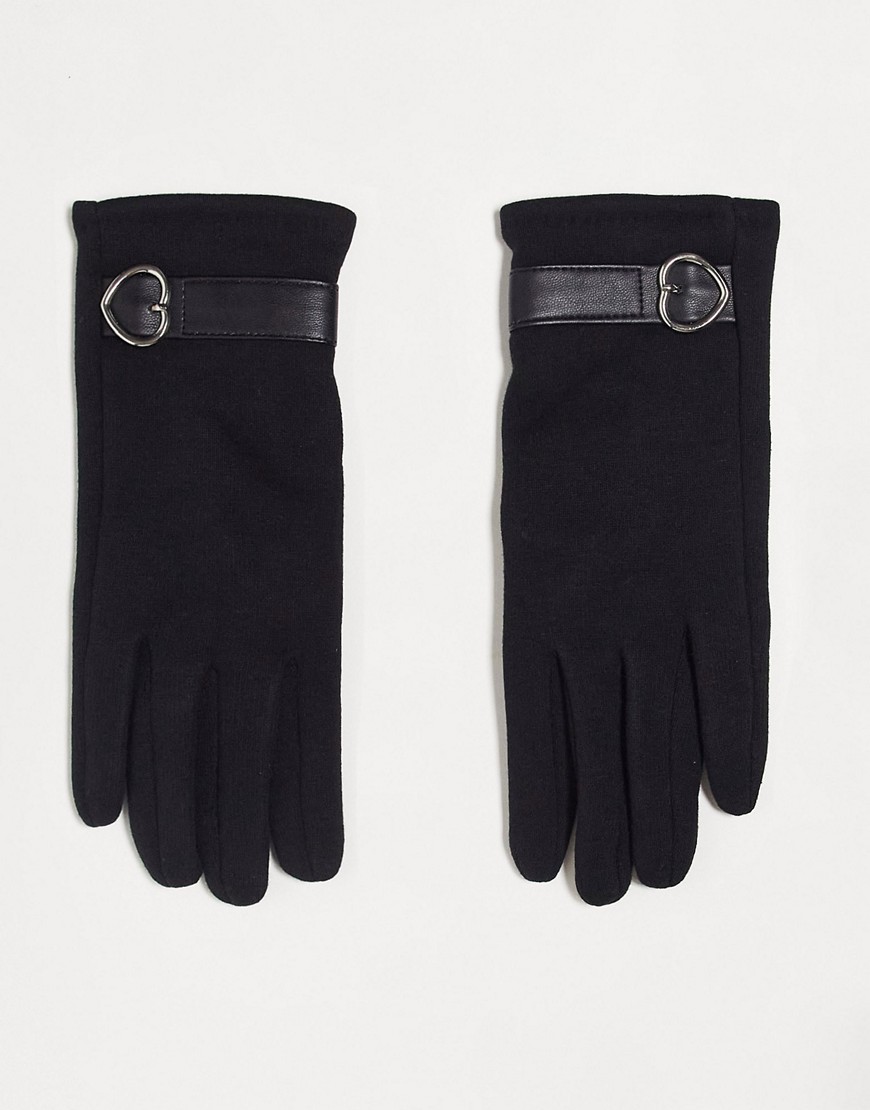 Boardmans buckle detail gloves in black