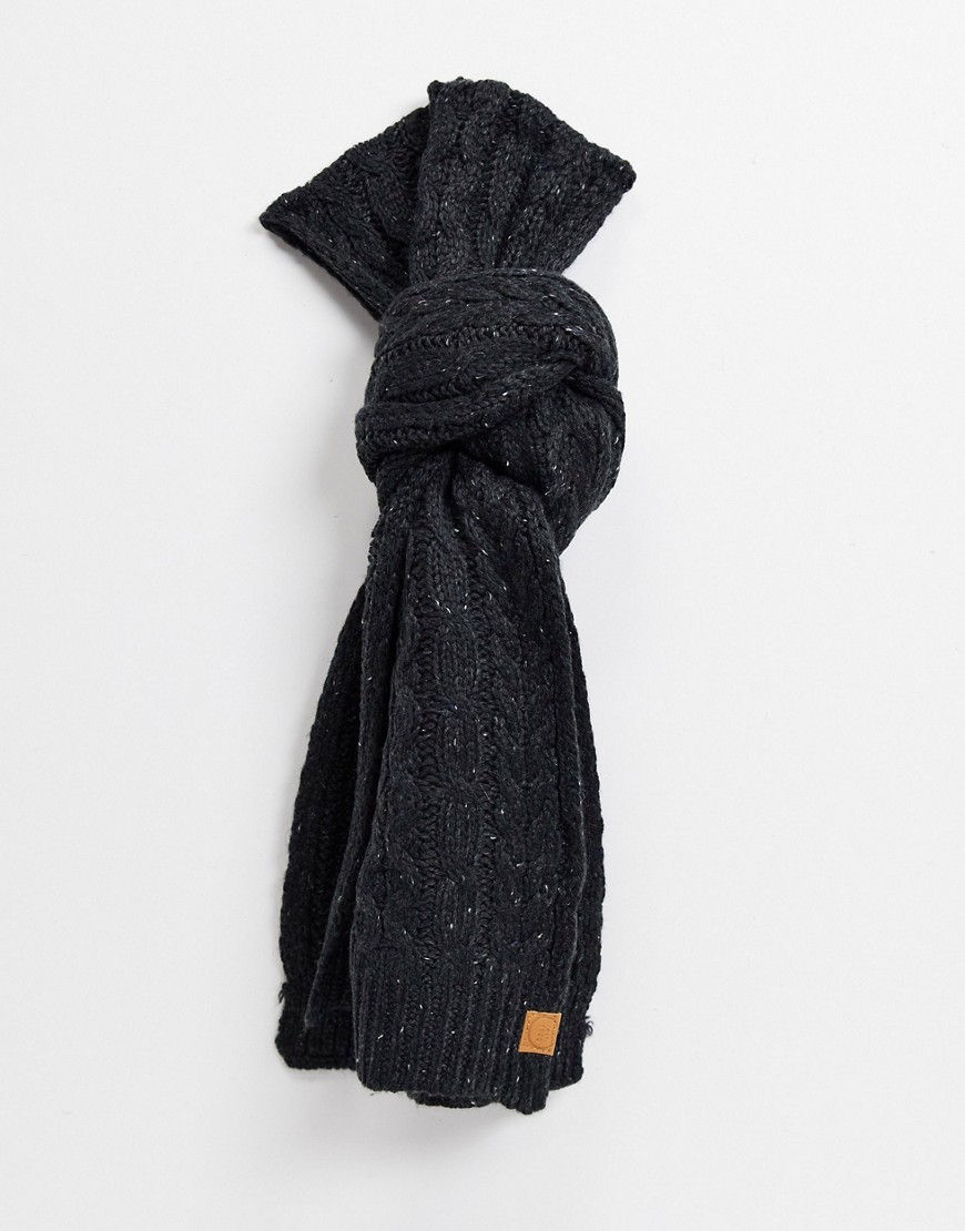 Boardmans cable knit scarf-Black