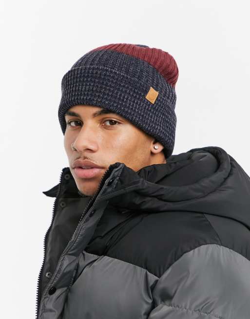 Boardmans colour block beanie hat ASOS