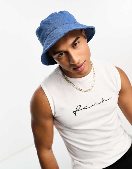 Denim bucket cheap hat mens