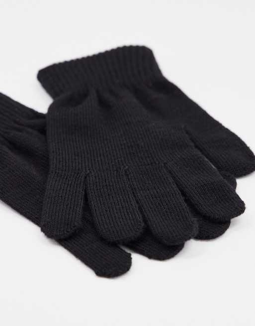 Gants en maille Tommy Hilfiger en noir